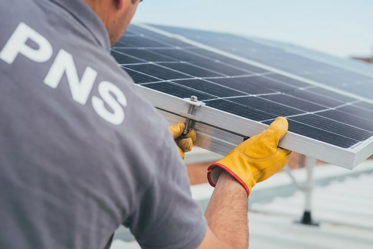 Installation de panneaux solaires